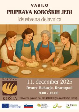 Vabilo - priprava koroških jedi - 11. 12. 2025