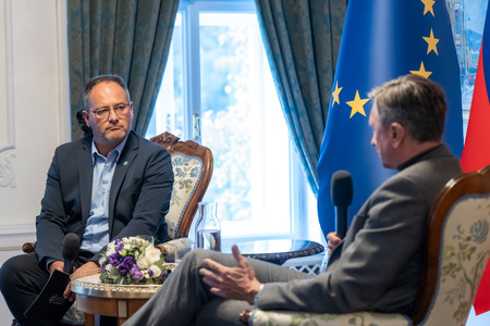 Župan Anton Preksavec in Borut Pahor